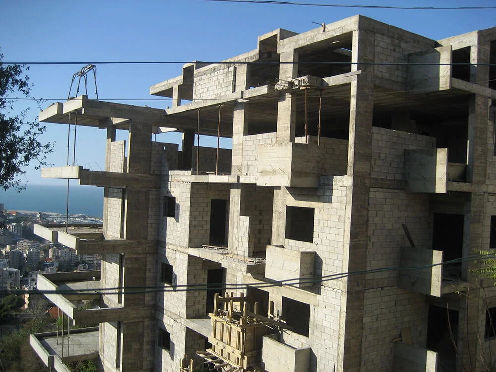 Concrete skeleton with balconies